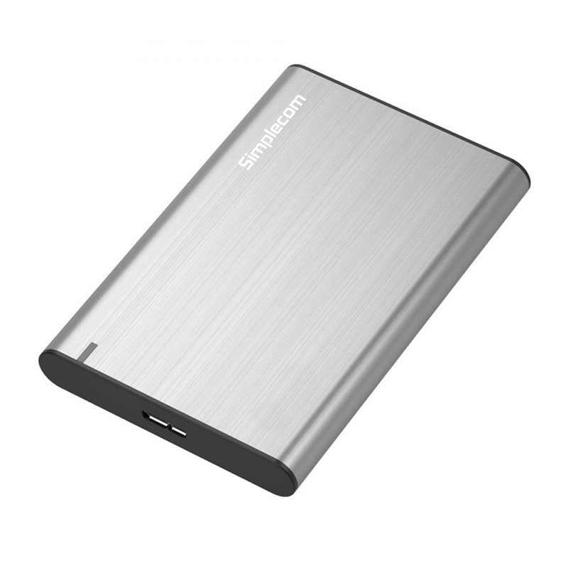 Simplecom SE211 Aluminium Slim 2.5in SATA to USB 3.0 HDD Enclosure - Silver