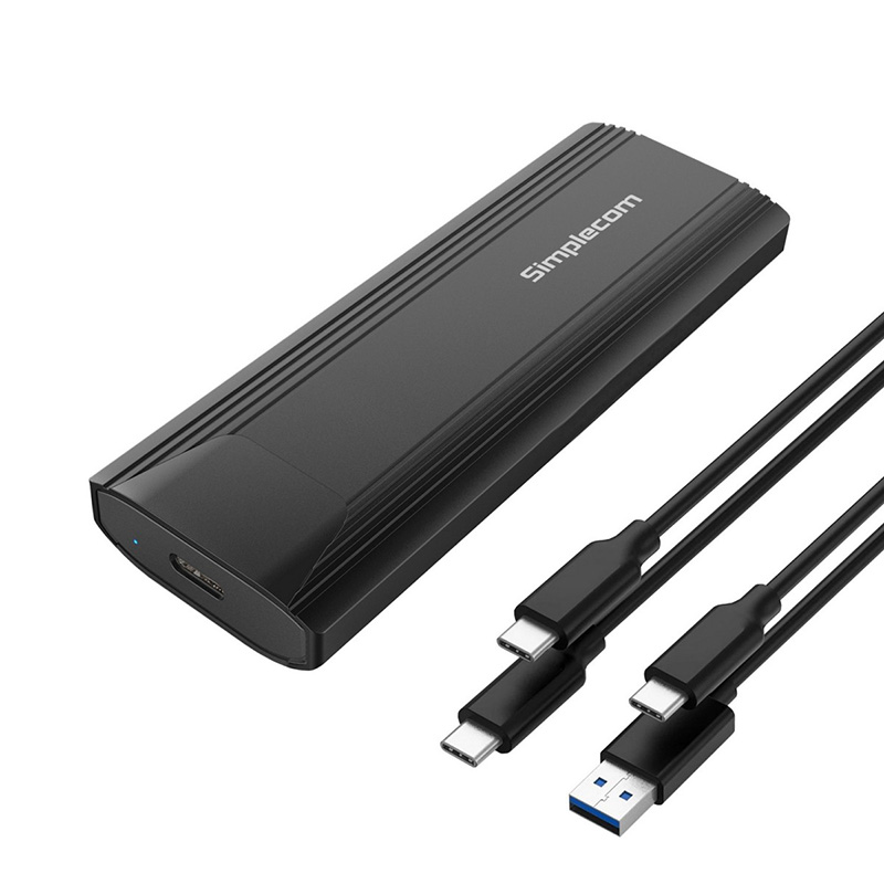 Simplecom SE504v2 NVMe / SATA Dual Protocol M.2 SSD USB-C Gen 2 Enclosure - Black