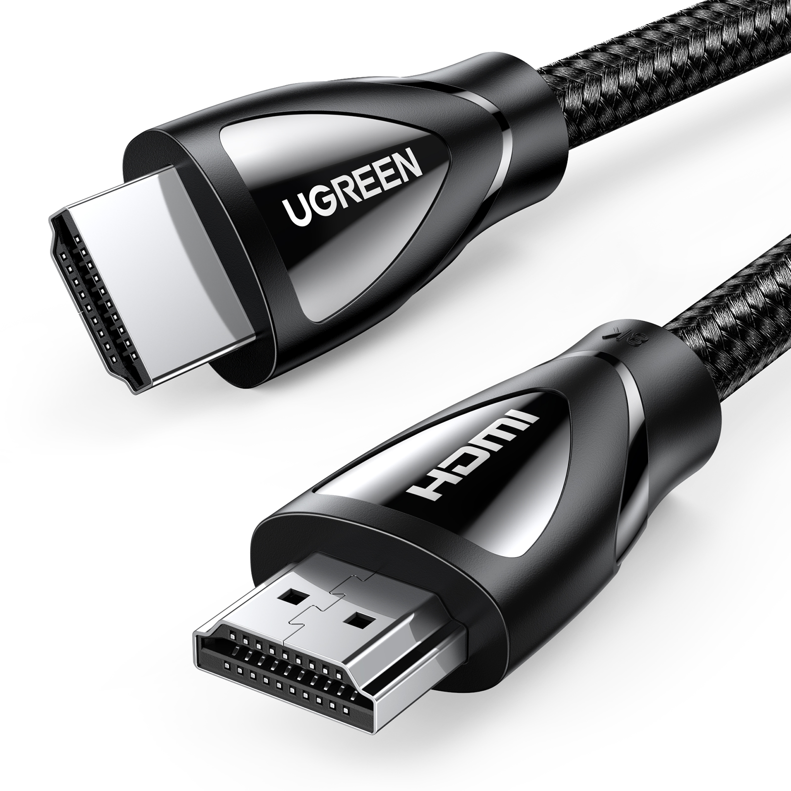 UGREEN HDMI 8K Cable Male to Male Aluminum Alloy Shell Braided Black 1m