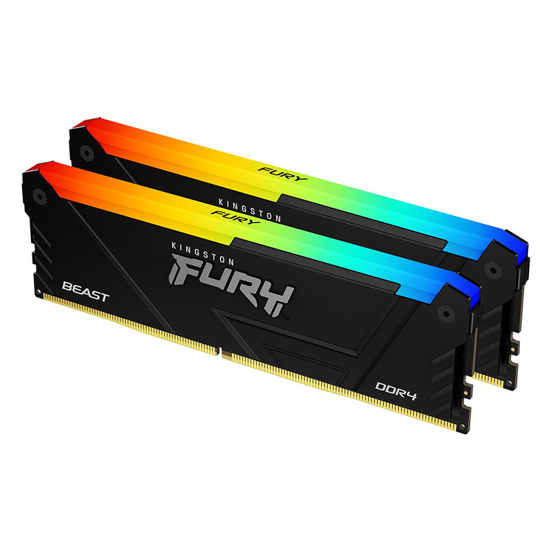 Kingston 32GB (2x16GB) KF432C16BB12AK2/32 Fury Beast RGB 3200MHz CL16 DDR4 RAM