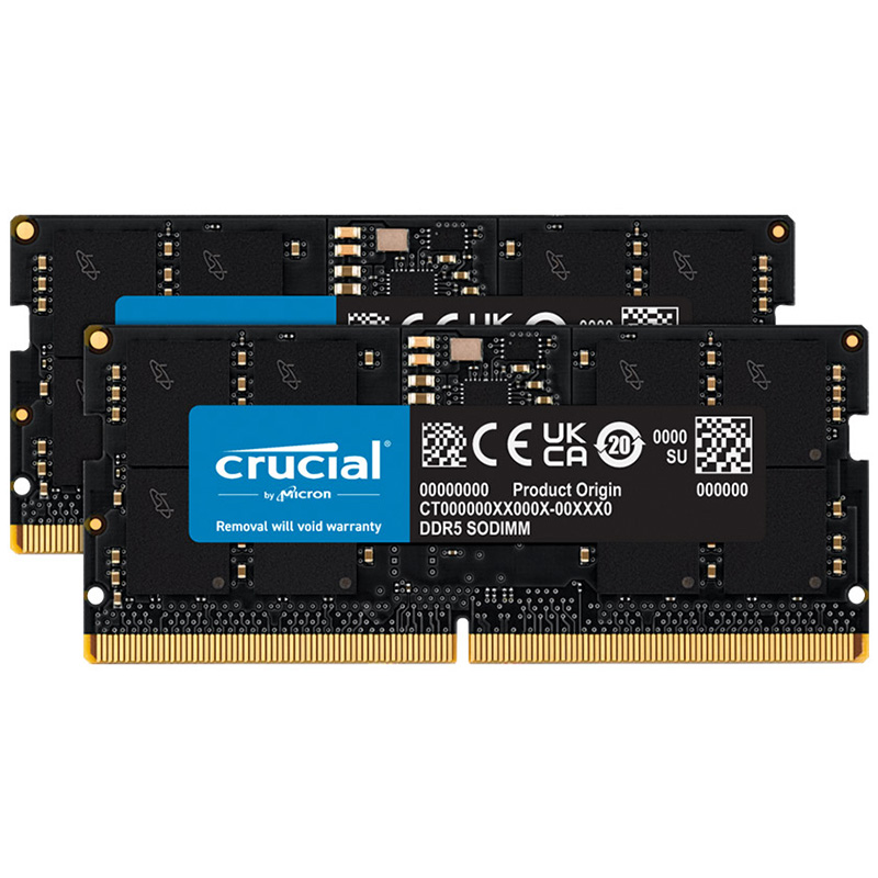 Crucial 32GB (2x16GB) 5200MHz CL42 SODIMM DDR5 RAM (CT2K16G52C42S5)