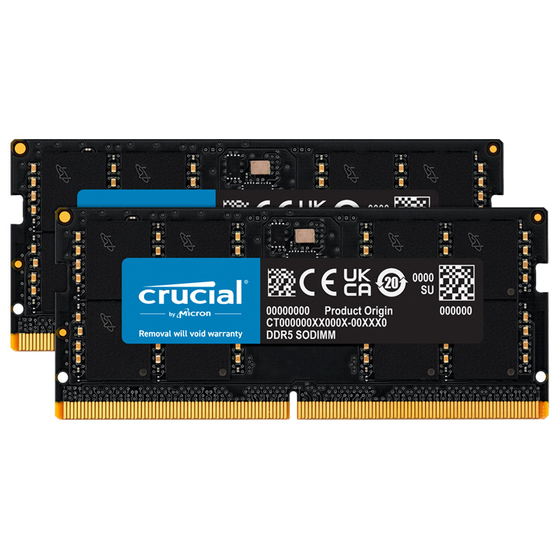 Crucial 64GB (2x32GB) CT2K32G56C46S5 5600MHz CL46 SODIMM DDR5 RAM