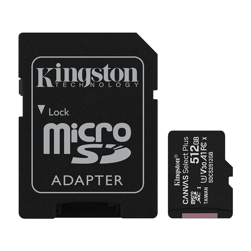 Kingston 512GB Canvas Select Plus C10 UHS-I MicroSD Card
