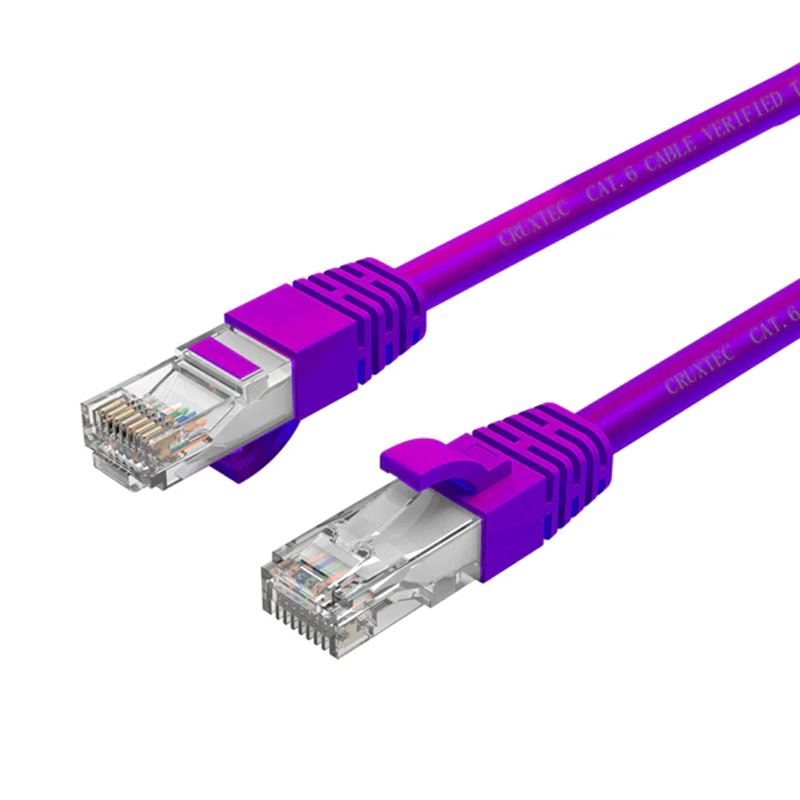 Cruxtec RC6-010-PU CAT6 10GbE Ethernet Cable Purple 1m