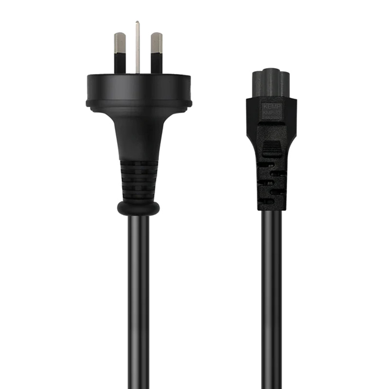 Cruxtec PTM-75-1MBK 3 Pin AU Male to Female IEC-C5 Power Cable 1m