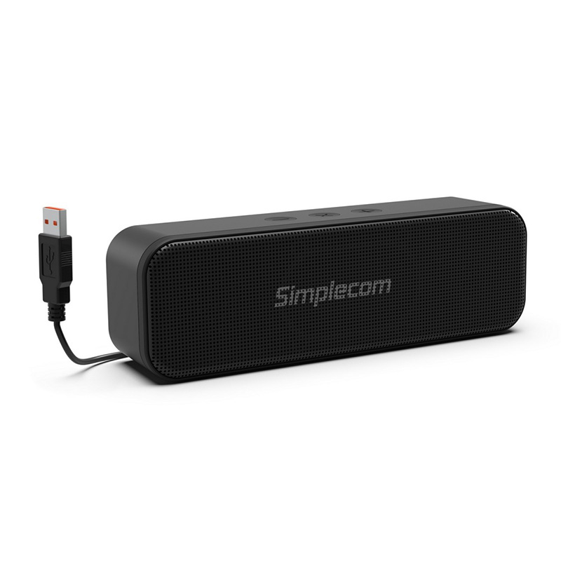Simplecom UM228 Portable USB Stereo Soundbar Speaker with Volume Control for PC Laptop