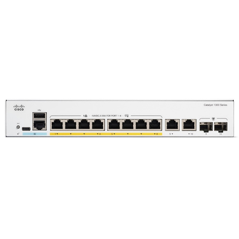 Catalyst 1300 8-Port GE Ext PS 2x1G Combo Switch