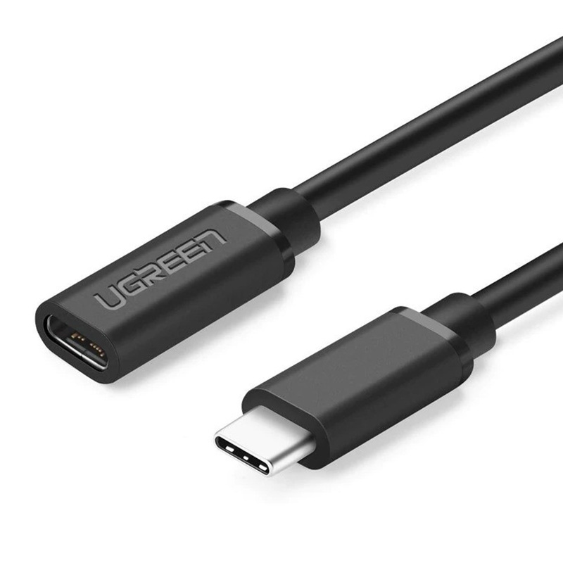 UGreen USB Type C Male to Female Extension Cable - 0.5m Black (40574)