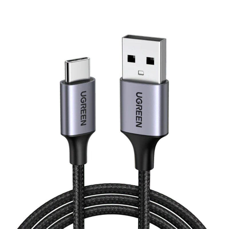 UGreen Braided USB-C Male To USB 2.0 Type-A Male Black Cable 0.5m