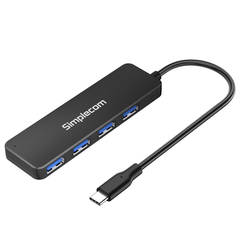 Simplecom CH340 4 Port USB-A to Compact USB-C Hub