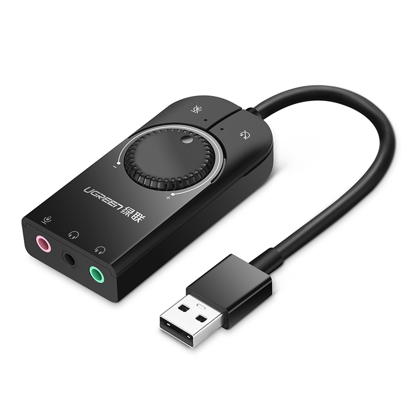 UGREEN USB External Stereo Sound Adapter 15cm (Black)