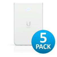 Ubiquiti UniFi Wi-Fi 6 In-Wall Wall-mounted Access Point with a Built-in PoE Switch - 5 pack