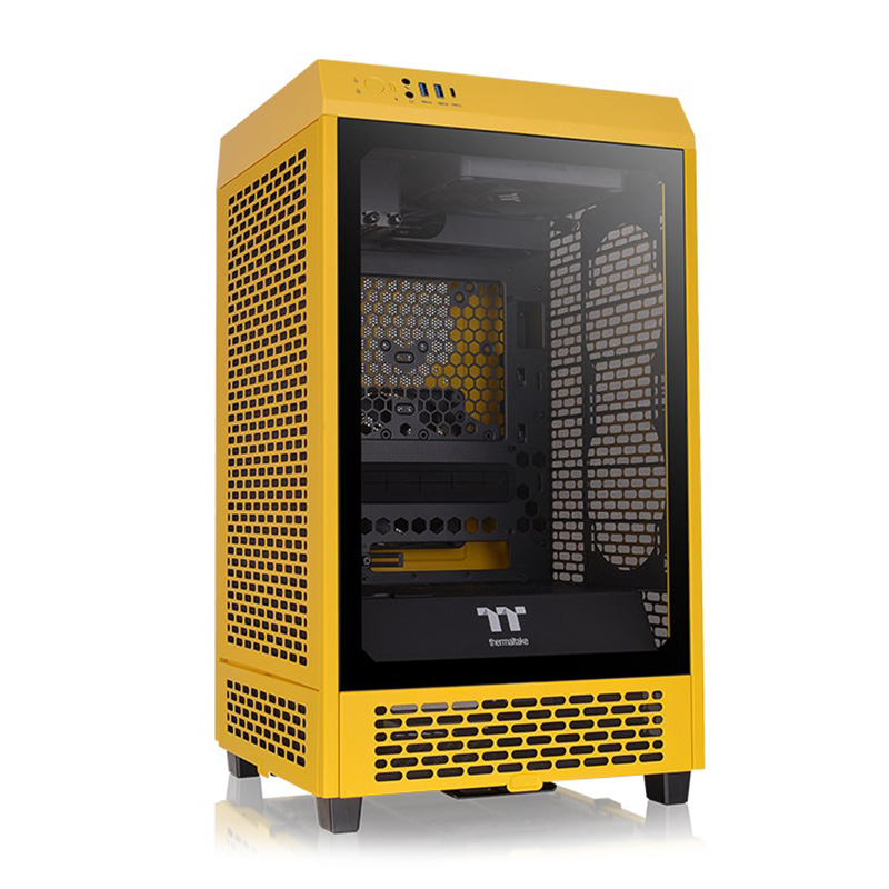 Thermaltake Tower 200 Mini TG Mini-ITX Case - Bumblebee