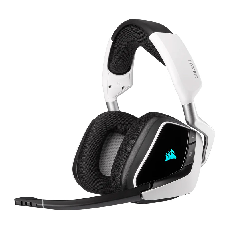 Corsair VOID RGB Elite Wireless Premium Gaming Headset with 7.1 Surround Sound - White (CA-9011202-AP)