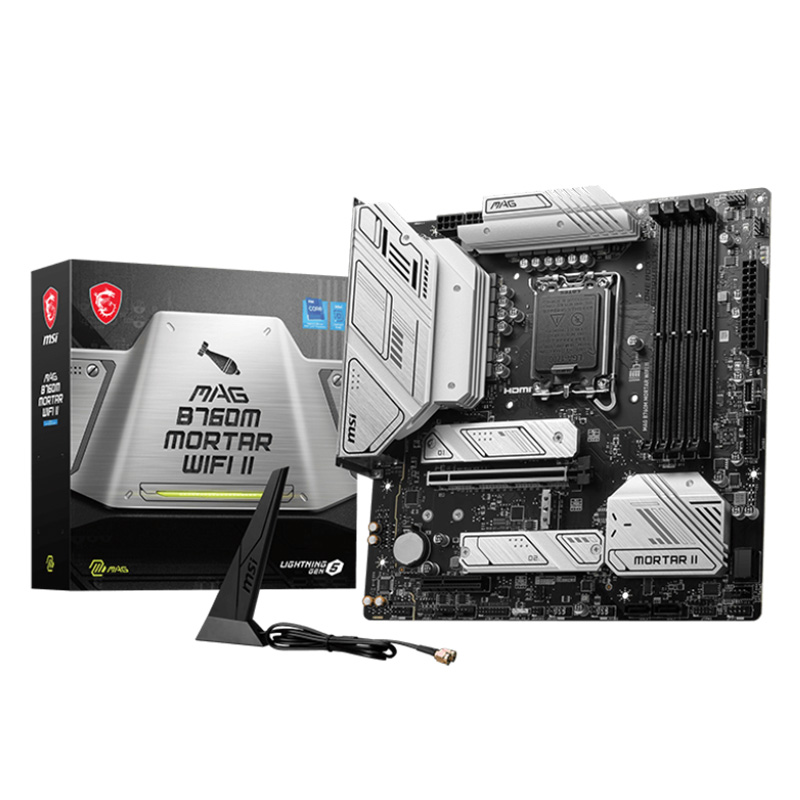 MSI MAG B760M Mortar WiFi II LGA 1700 mATX Motherboard (MAG B760M MORTAR WIFI II)