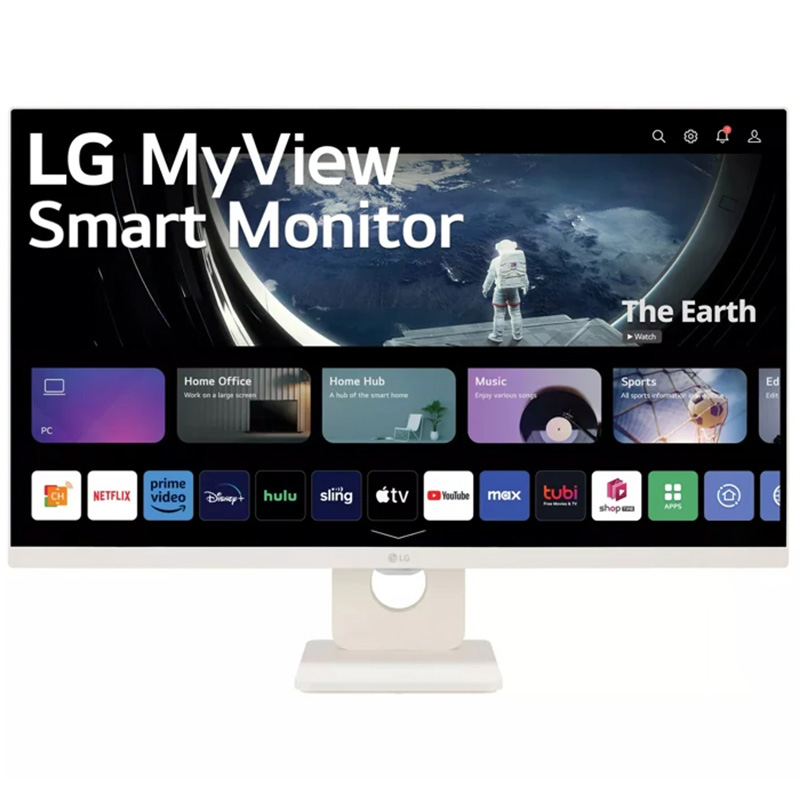 LG 27in FHD IPS MyView Smart Monitor with WebOS and Built-in Speakers (27SR50F-W.AAU)