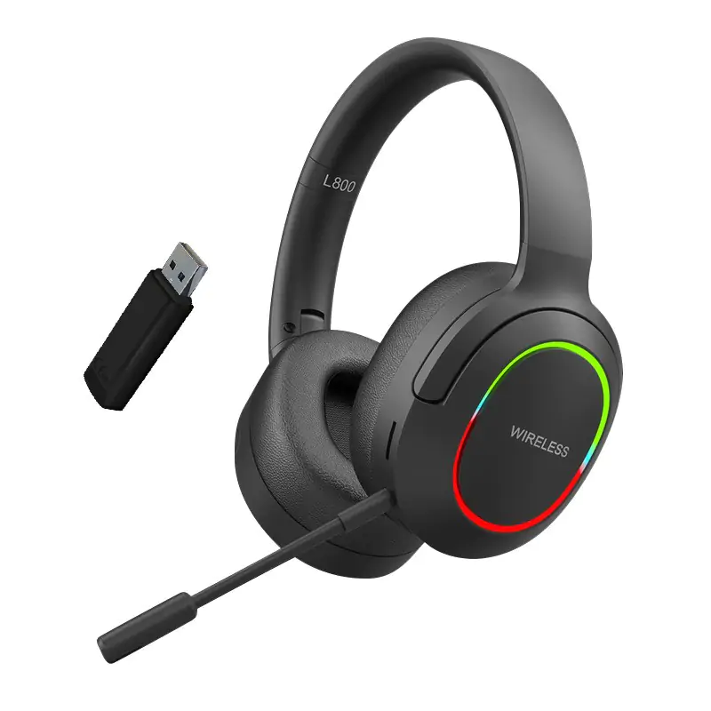 L800 Blutooth 5.1Headsets Gamer Surround Sound Stereo Wireless Earphone With MicroPhone Colourful Light PC Laptop Earpiece msy