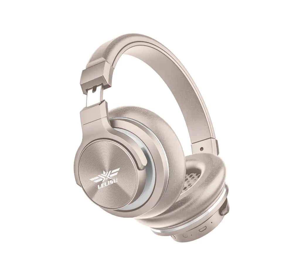 LS-238 Wireless Bluetooth Headphone With Microphone On-Ear Headset Sports  Gaming Headphones GOLD