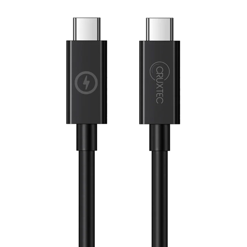 Cruxtec 2m USB-C to USB-C Cable for Syncing & Charging (CTC-2HW-2MBK)