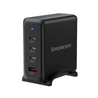 Simplecom 4-Port PD 100W GaN Fast Charger 3xUSB-C + USB-A for Phone Tablet Laptop (CU400)