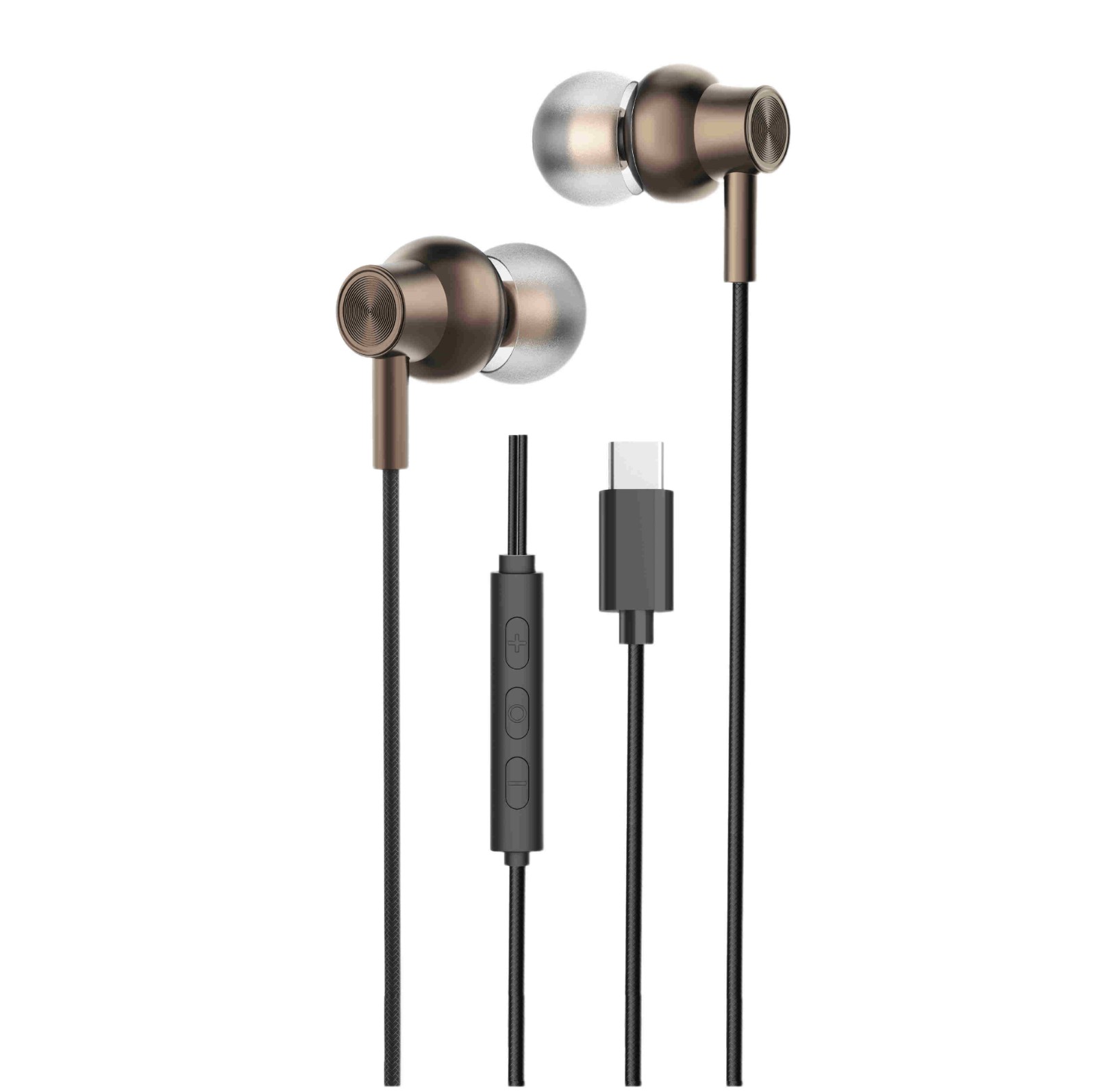 LS-729 In-ear Wired Earphone HiFi Headphones With Subwoofer Earbuds Earphones TYPE-C Music Sports Gaming Headset With Mic BLACK