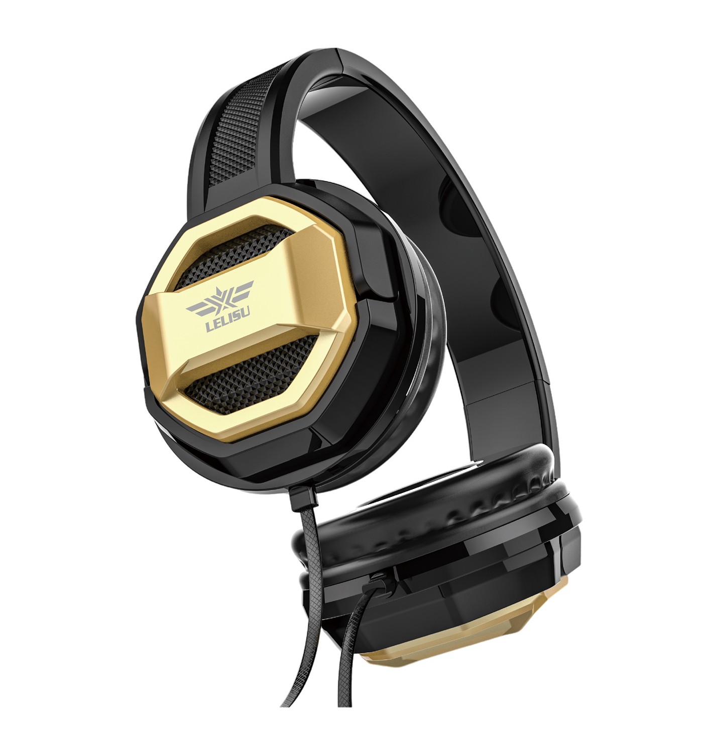 LS-832 TYPE-C Headsets Gaming Headphones Wired Earphones HD Sound Bass HiFi Sound Music Stereo Flexible Headset GOLD