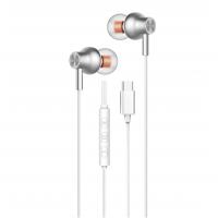 LS-729 In-ear Wired Earphone HiFi Headphones With Subwoofer Earbuds Earphones TYPE-C Music Sports Gaming Headset With Mic White