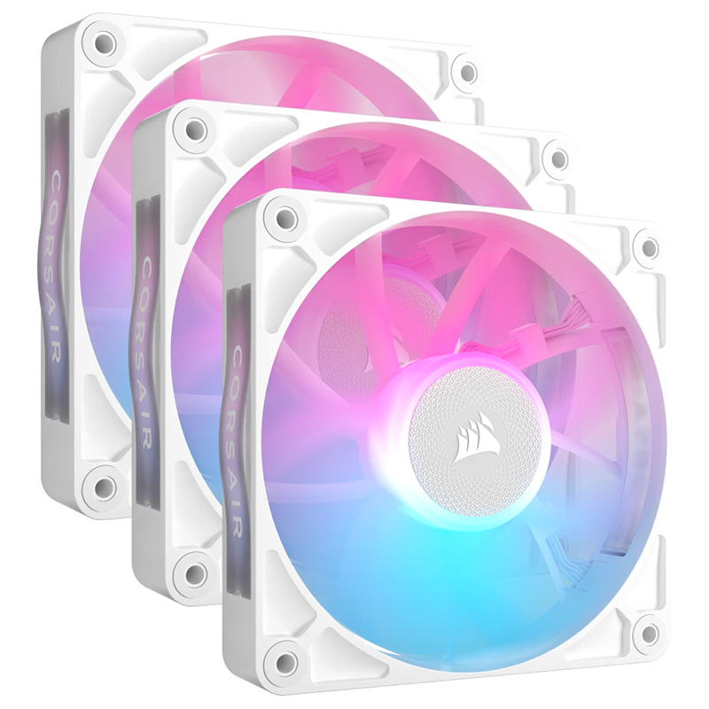 Corsair iCUE LINK RX120 RGB 120mm PWM Fan Triple Starter Kit - White (CO-9051022-WW)