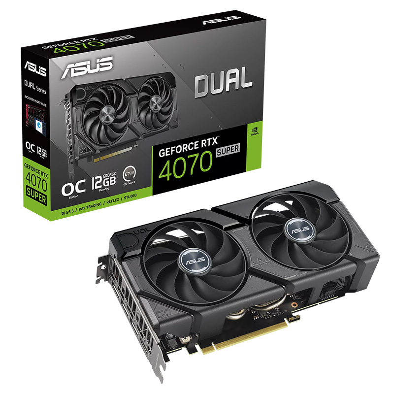 Asus Dual GeForce RTX 4070 Super EVO OC 12G Graphics Card (DUAL-RTX4070S-O12G-EVO)