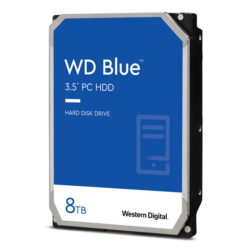 Western Digital 8TB Blue 256MB Cache 5640RPM 3.5in SATA Desktop Hard Drive (WD80EAAZ)