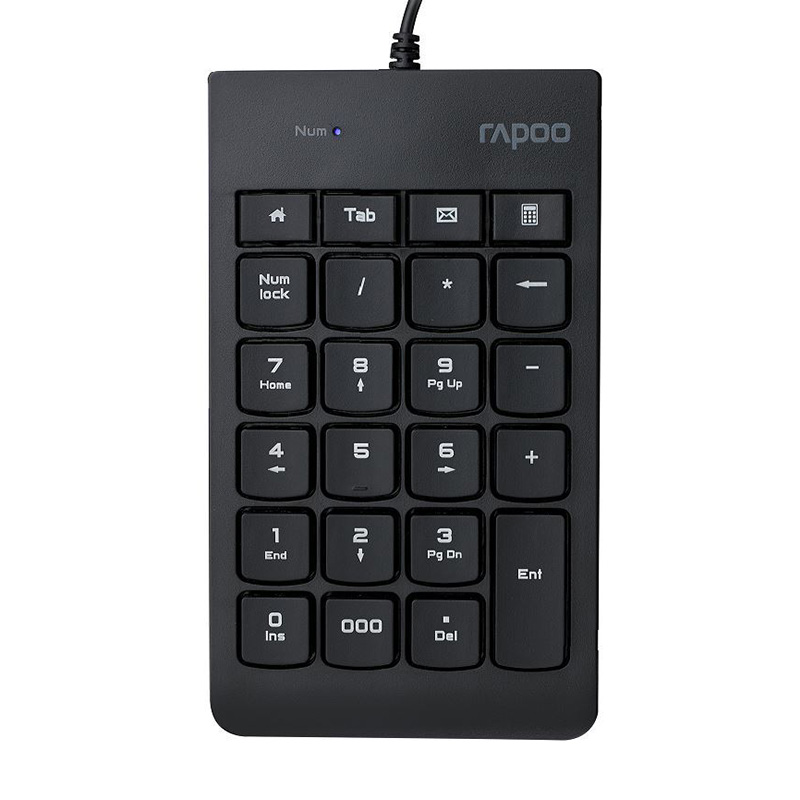 Rapoo K10 Wired NumPad Numeric Keypad Number Pad - Black (KBRP-K10)