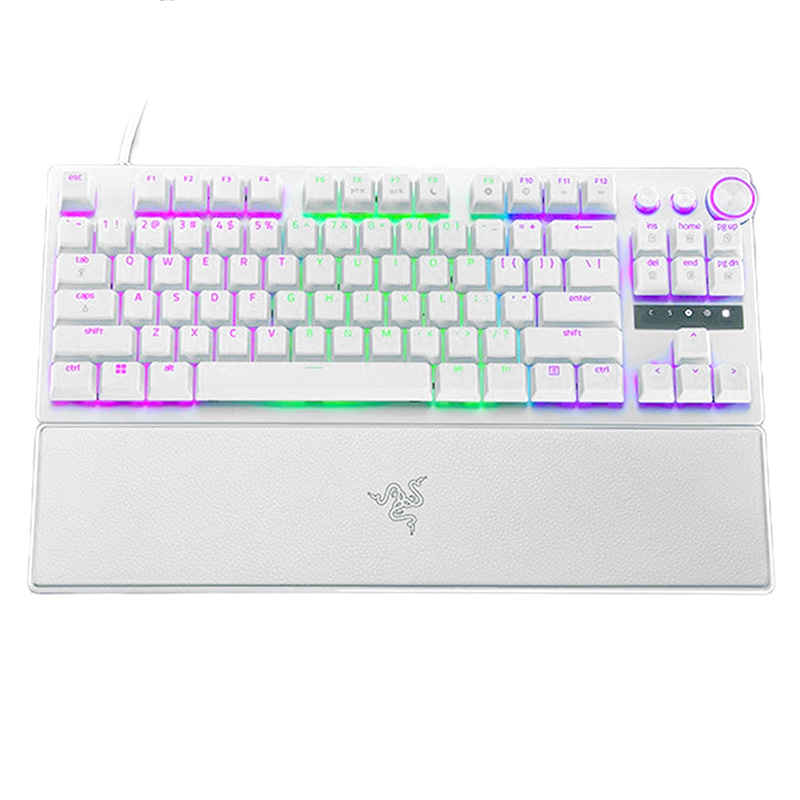 Razer Huntsman V3 Pro Tenkeyless Analog Optical Esports Keyboard - White Edition US Layout (RZ03-04981700-R3M1)