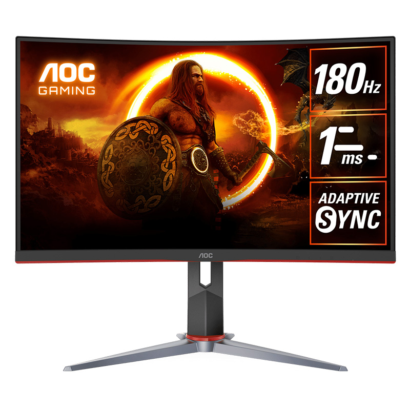 AOC 27in QHD VA 180Hz Adaptive Sync Curved Gaming Monitor (CQ27G2X)