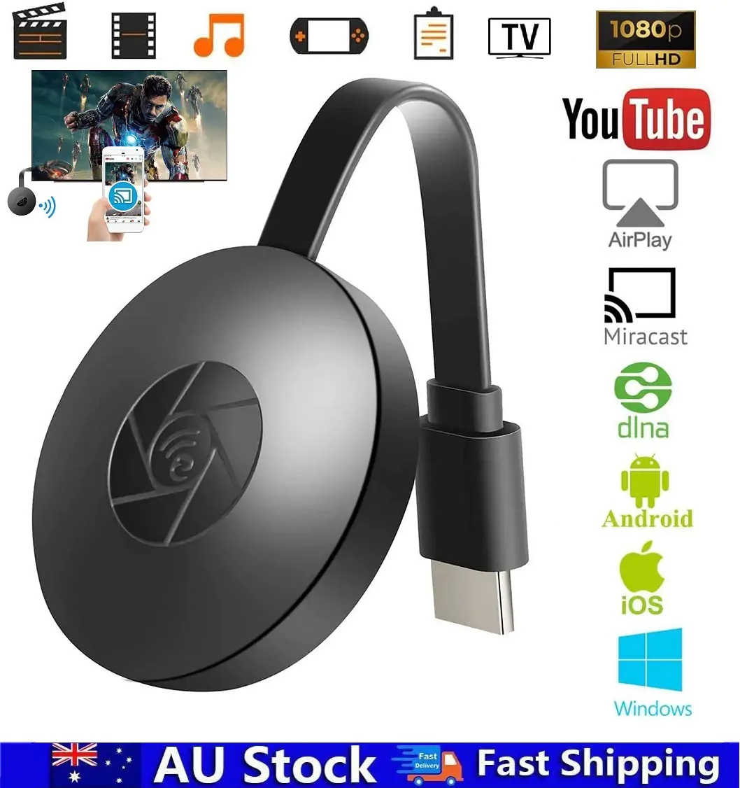 Display Dongle WiFi Wireless Streaming Receiver Display Receptor Stick  1080P HD WiFi TV Stick Supports Miracast IOS Android Universal Compatibility