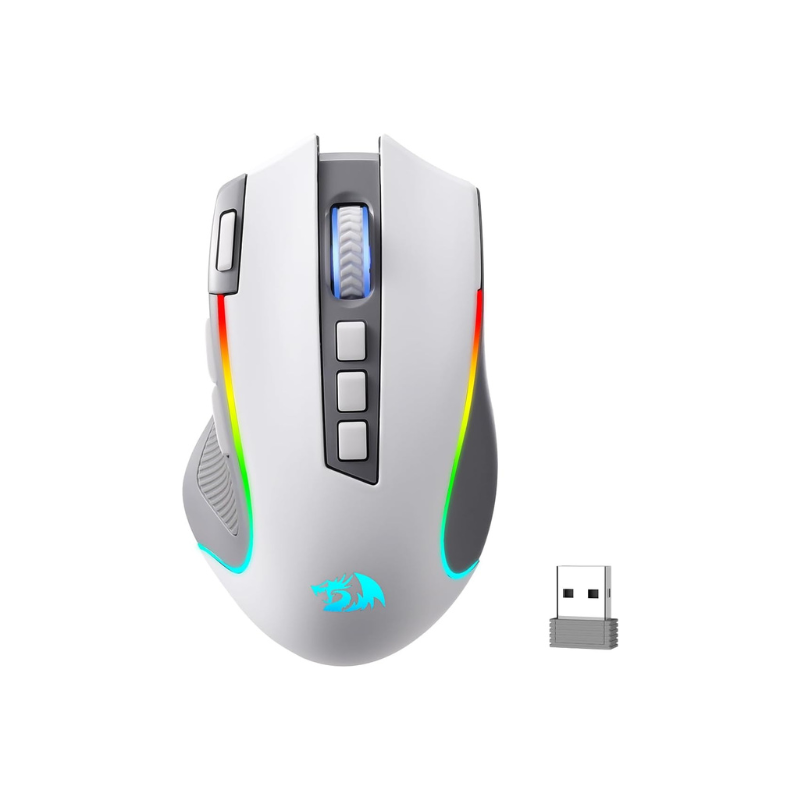 Redragon M612 PRO RGB Gaming Mouse, 8000 DPI Wired/Wireless Optical Gamer Mouse with 11 Programmable Buttons & 6 Backlit Modes, BT & 2.4G Wireless, So