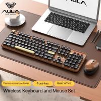 Wolf Spider AC306 Wireless Keyboard and Mouse Office Gaming Retro Laptop Keyboard Set