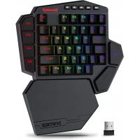 Redragon K585 PRO Wireless One-Handed Mechanical Keyboard 42 Keys 3-Mode RGB 40% Gaming Keypad Detachable Wrist Support (Blue Switch)