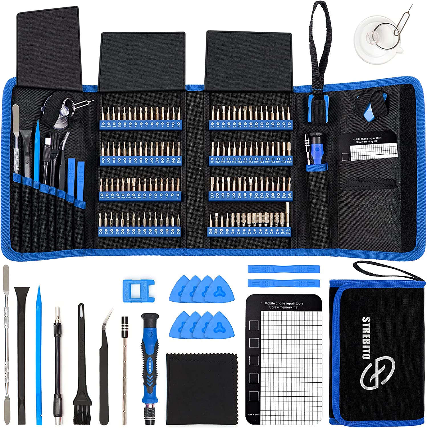 Screwdriver Sets 142 Piece Electronics Precision Screwdriver with 120 Bits Magnetic Repair Tool Kit for iPhone MacBook Computer Laptop PC Tablet msy