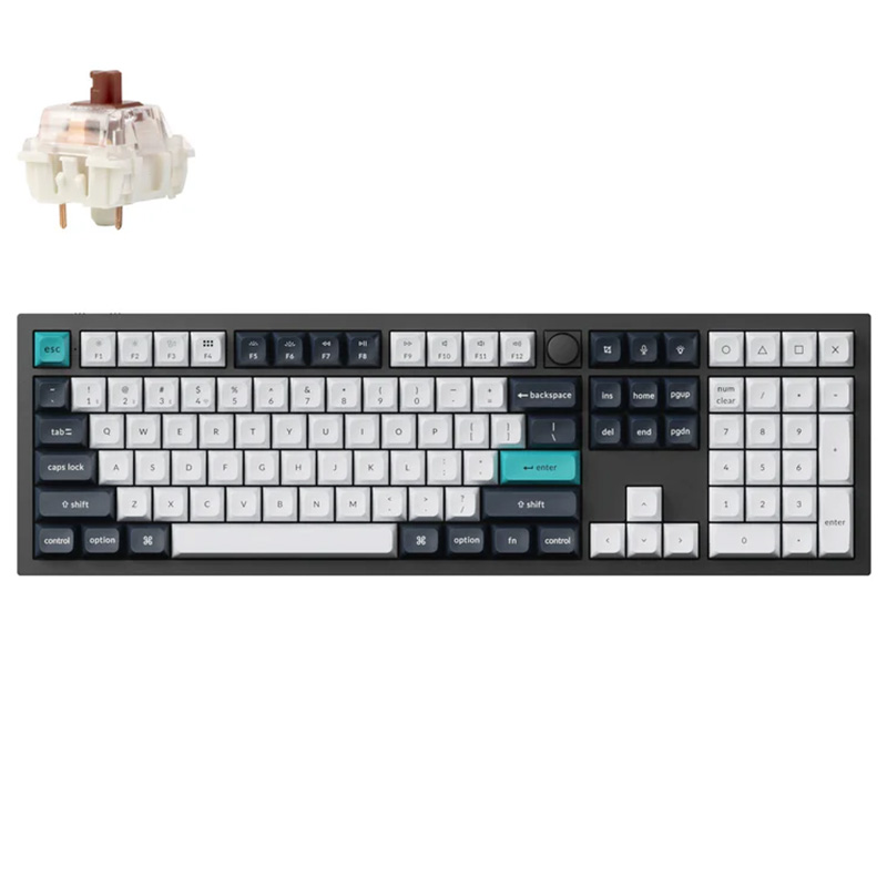 Keychron Q6 Max RGB Wireless Mechanical Keyboard with Brown Switch - Black (KBKCQ6MM3)