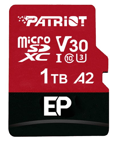 PATRIOT MEMORY EP Series 1TB microSDXC U3 V30 CL10 A2 4K Video Supporting - PEF1TBEP32MCX