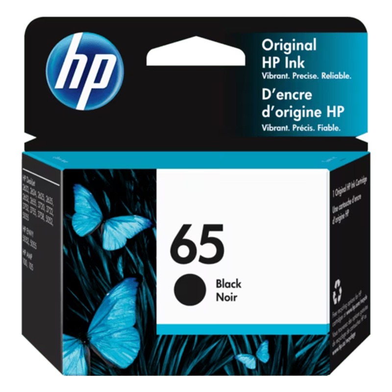 HP 65 Black Ink Cartridge N9K02AA