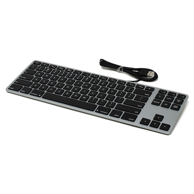 Matias Wired Aluminum RGB Backlit Tenkeyless Keyboard for Mac - Space Grey (FK308LB)