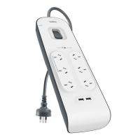 UPS-Power-Protection-Belkin-SurgePlus-6-Outlet-Surge-Protection-Strip-with-2-4-Amp-USB-Charging-Ports-BSV604AU2M-2