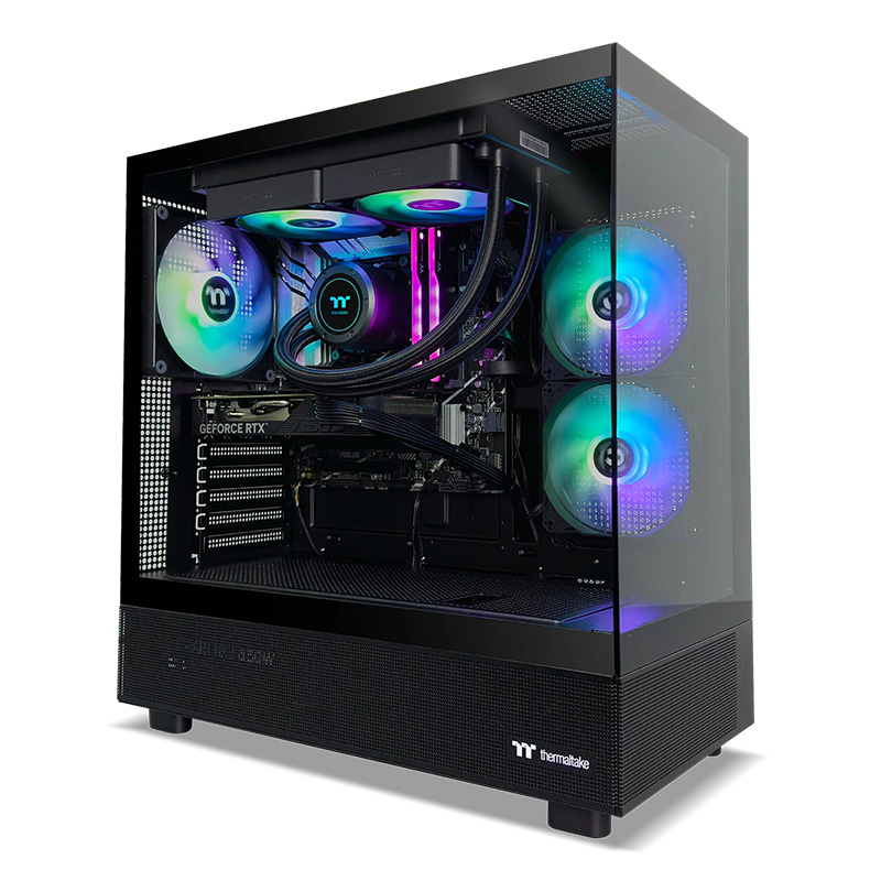 Thermaltake Horizon Ryzen 5 7500F RTX 4060 1TB SSD 32GB RAM W11H Gaming Desktop PC - Black (CA-4Q2-00D1WA-01)