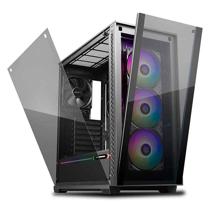 Deepcool Matrexx 70 3F RGB Tempered Glass Mid Tower E-ATX Case - Black (DP-ATX-MATREXX70-BKG0P-3F)