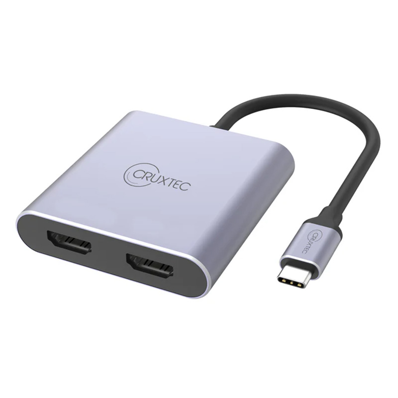 Cruxtec USB-C to Dual HDMI 4K Adapter (CT2H-4K-SG)