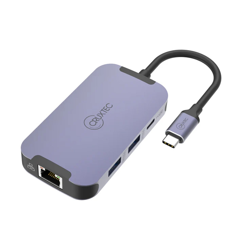 Cruxtec 6-in-1 USB-C to Dual HDMI Mini Dock (CDK06-SG)