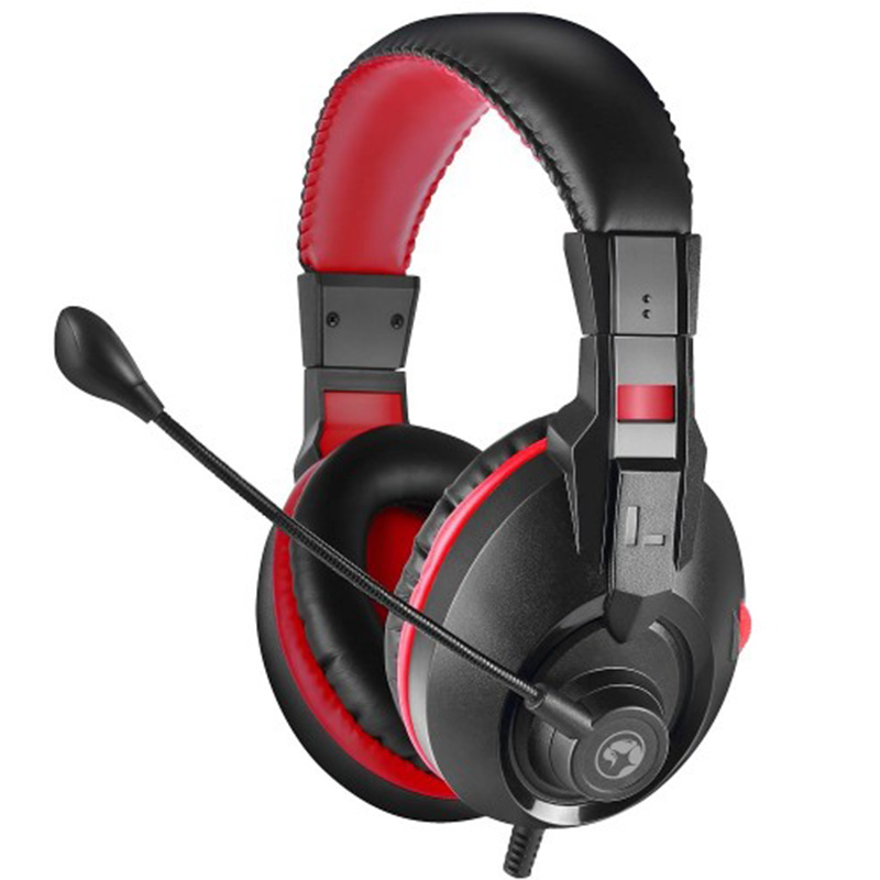 Marvo Scorpion Stereo On-Ear Wired Gaming Headset - Black/Red (H8321S)