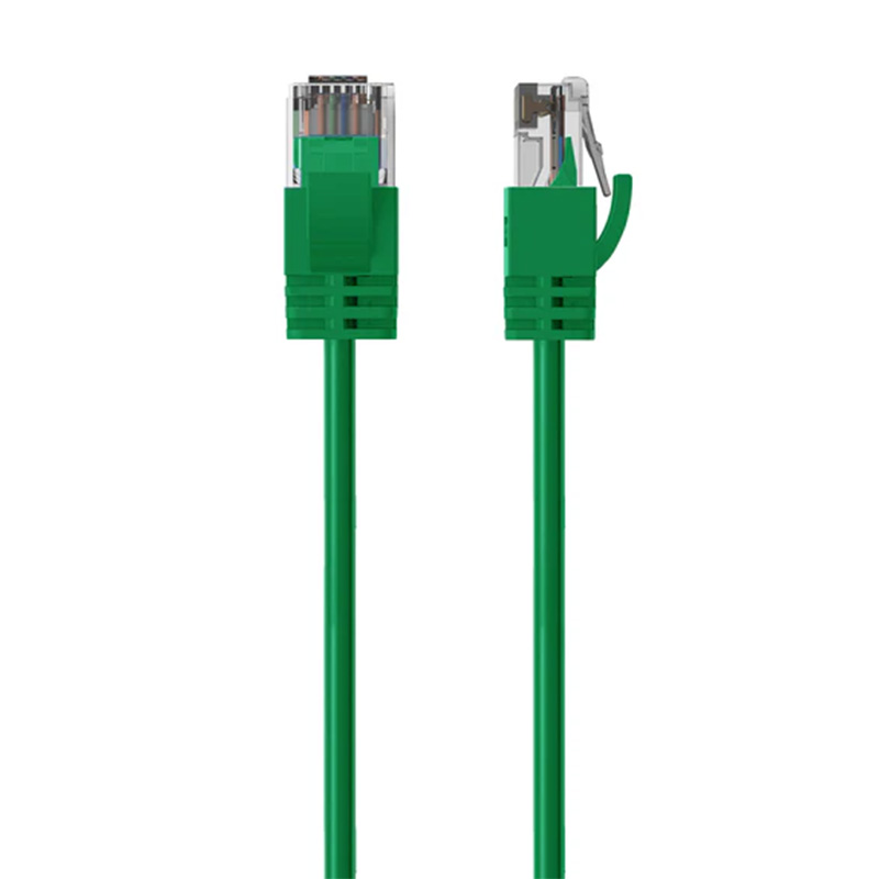 Cruxtec Ultra-Thin CAT6A U/UTP Ethernet Cable - Green 10m (RF6A-100-GR)