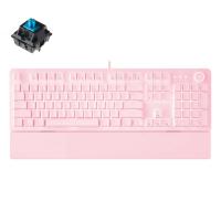 Fantech MK853 Maxpower RGB Wired Mechanical Pink Gaming Keyboard with Outemu Blue Switch with Pink Wrist Rest (KBFTMK853PKBE)